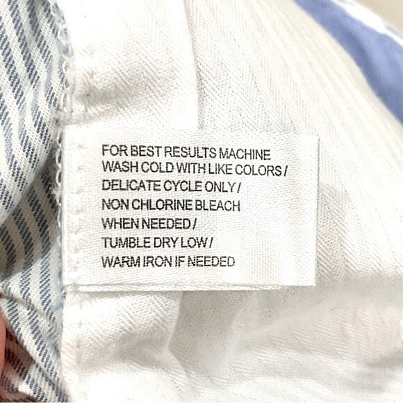 Peter Millar Summer Pinstripe Shorts Flat Front Sz 42 Blue & White Stripe Preppy - Picture 3 of 5